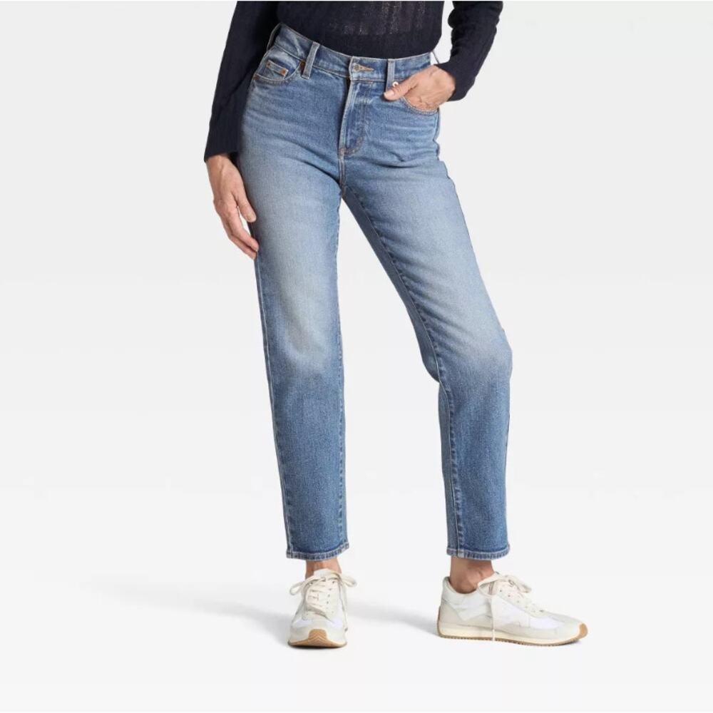 Universal Thread 80s Slim Straight Ankle Jeans Womens 10 Long Light Wash NWT